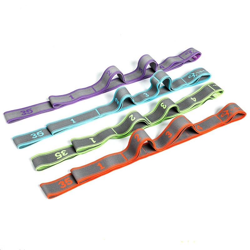 Stretch Strap With Multi Loops Yoga Exercise Trainer Bands latin