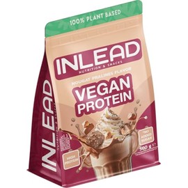 INLEAD - Vegan Protein - Nougat Pralines | Creamy Consistency - 100% Vegetable - No Added Sugar | Protein Powder Made of 4 Components - 500 g
