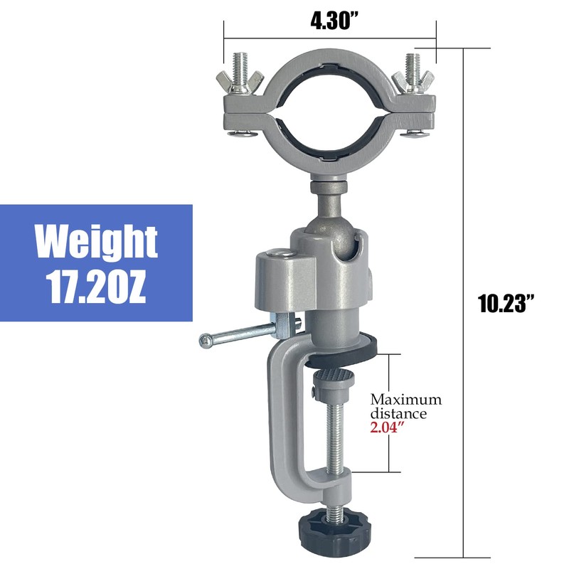 Sutekus Bench Clamp Vise 360 Degree Electric Drill Stand Holder