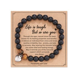 Get Well Soon Gifts Bracelet for Men Relief Anxiety Gift Bracelet Life is Tough But So Are You Gifts Bracelets for Son Dad Sobriety Healing Gifts for Men Thinking of You Gift