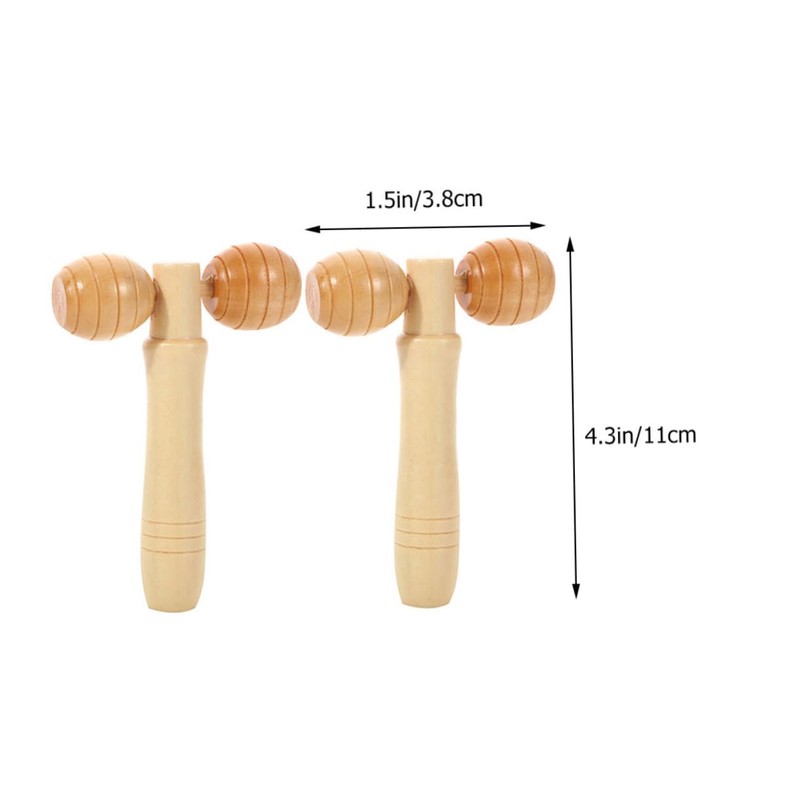 Healvian 4pcs Wooden Massage Roller for Full Body Relaxation Handheld