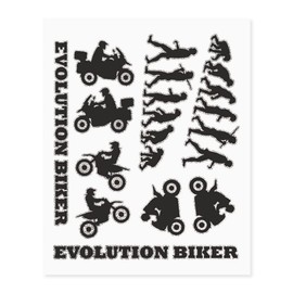 4R Quattroerre.it 9172 Kit Adventure Stickers for Motorcycle Case Evolution Biker, 20 x 24 cm