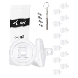 Tolaxy 12 Pairs Screw-in Eyeglass Nose Pads, Clear Glasses Replacement Nose Pieces for Oakley Conductor 6 OO4106 | Conductor 8 OO4107 | Conductor RX OX3186 | Conductor 0.5 OX3187 Sunglasses