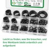 Foliv 380-Piece Snap Ring Assortment Circlip Set 17 Sizes Carbon