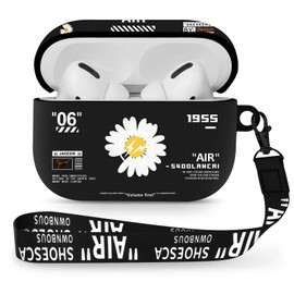 Gedicht for Airpods Pro 2nd Generation Case, Cute Cool Chrysanthemum Pattern TPU Soft Cases for Airpods Pro Case 2nd/1st Gen, Shockproof for Airpods Pro 2 Case Men Women with Lanyard & Keychain