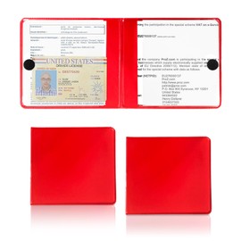 Dickno 2 PCS Car Registration and Insurance Holder, 10.6''×4.8'' Essential Auto Card Glove Box Organizer with Closure, Vehicle Interior Accessories Perfect for Documents, Cards