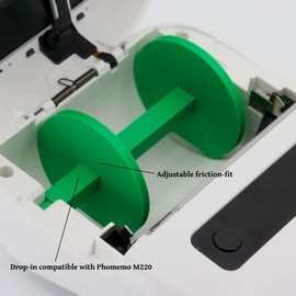 3E Thermal Printer Roll Holder – Compatible with Phomemo M220 | Available in Green & Blue | Made in USA (Green)