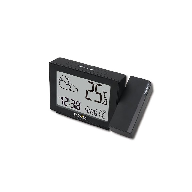 Explore Scientific RPW3001 Weather Radio Controlled Barometer Indoor Temperature Projection