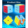 TWSTYFAL 2Pcs Speed Cube 3D Puzzles for Fidget Toys Adults，2x2