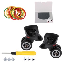 RDEXP 1 Pair Black Wheels Small Suitcase W042 Pack of 20 Elastic Accessories Black Hauteur Totale : 10 cm / 3.93 pouces, black