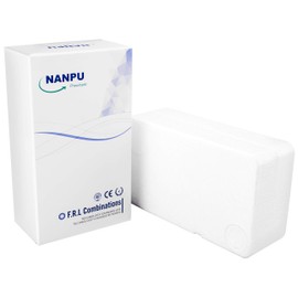 NANPU DFR-04 1/2" NPT Air Drying System - Double Air Filters, Air Pressure Regulator Combo - Semi-Auto Drain, Poly Bowl