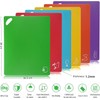 Kitchen Chopping Board Set of 6, Plastic Flexible Cutting Board