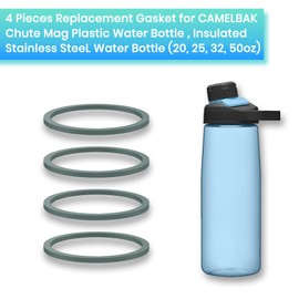 BOSORIO 4 Pack Gaskets Compatible with Camelbak Chute Mag Water Bottle 20oz 25oz 32oz 50oz, Replacement Rubber Seal Part for Magnetic Cap Spout Lid (4)