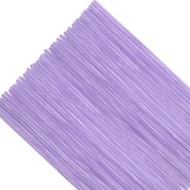 TOAOB 100pcs Pipe Cleaners Pale Purple Pipe Cleaners Chenille Stems 6mm x 12 Inch Thick Fuzzy Craft Supplies for Art Projects DIY Flowers Animals Making Crafts Decoration