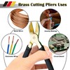 WEDO Brass Diagonal Cutting Pliers 10", Side Cutter with Non-Slip