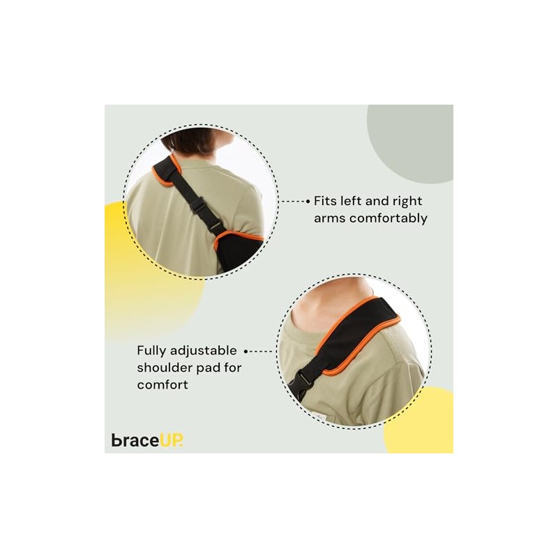 BraceUP Arm Sling for Kids - Comfortable Adjustable Support for