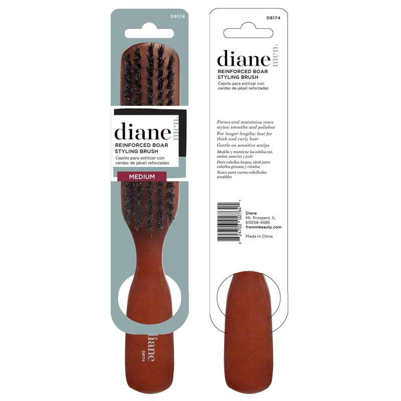Diane Reinforced Boar Bristle Styling Brush for Men and Barbers