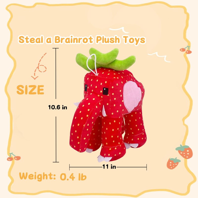 Steal a Brainrot Strawberry Elephant Collectible Character, Stylish Home Decor