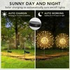 FOOING 4 Pcs Solar Garden Lights Solar Firework Lights, 480