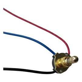 Zing Ear ZE-136M 3/8" 2 Circuit 3-Way 3A 250VAC 6A 125VAC/125VL Brass Push Button Rotary Switch