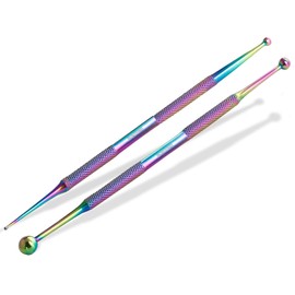 Point Finder Acupressure Pen Set 6/9-1/4 mm Massage Pen Acupressure Pen Acupuncture Rod Titanium 2-Piece Premium Brand Quality