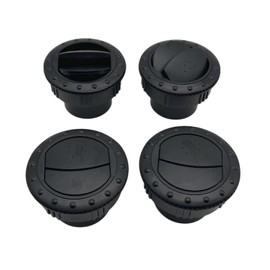 HYXUAN 4Pcs Round AC Air Outlet Vent Louvered Dashboard Electroplate Knob Compatible With RV Bus Boat Yacht Caravan 60mm