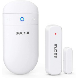 SECRUI Wireless Door Open Sensor Alarm Chime, 400ft Operating Range 52 Chimes Adjustable Volume with Mute Mode LED Indicators Magnetic Door Alarm Sensor for Home Store Office Security