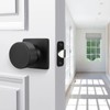 goldenwarm Matte Black Closet Door Knobs, Passage Door Knobs Interior