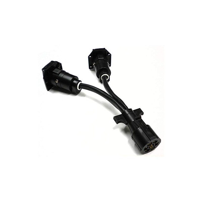 RV Pigtails 20055 7-Way Y Adapter , black