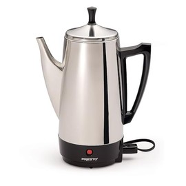 Presto 02811 Stainless Steel Electric Coffee Percolator - 12-Cups, Easy-Pour Spout, Stay-Cool Handle, Make 2-12 Cups