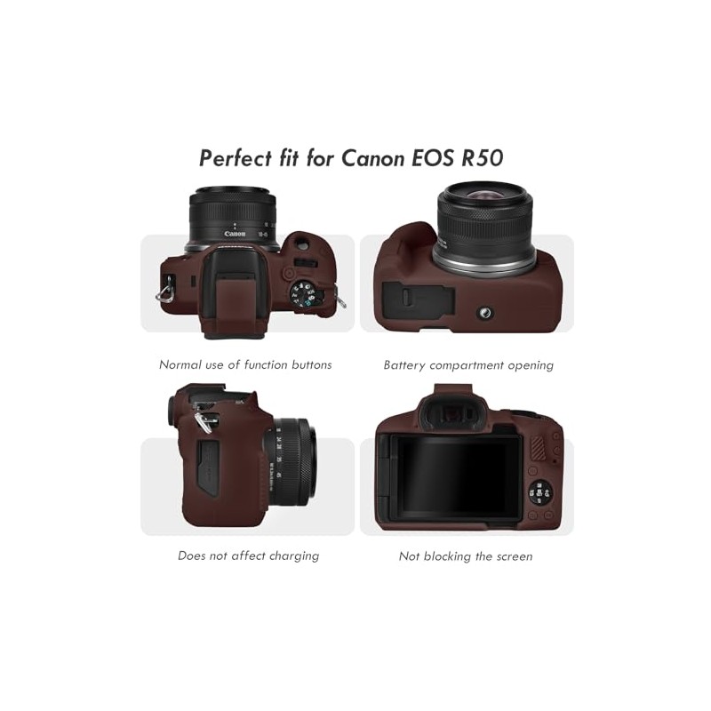 Rieibi EOSR50 EOS R50 Funda, Funda Protectora de Silicona Suave