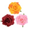 M METERXITY 3-Pack Rose Hair Clips, Flower Hairpin Fabric Floral