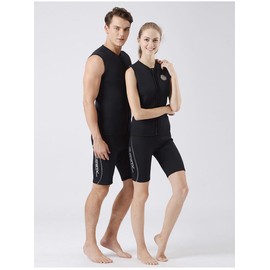 PAWHIT Wetsuit Top 3mm Thermal Sleeveless Neoprene Vest for Men Women Diving Surfing Swimming Sailing Slimming Sauna Workout