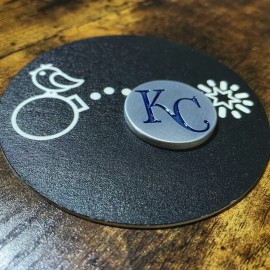 Liberty Ball Markers KANSAS CITY ROYALS!  1.25” Laser Engraved Aluminum Golf Ball Marker!