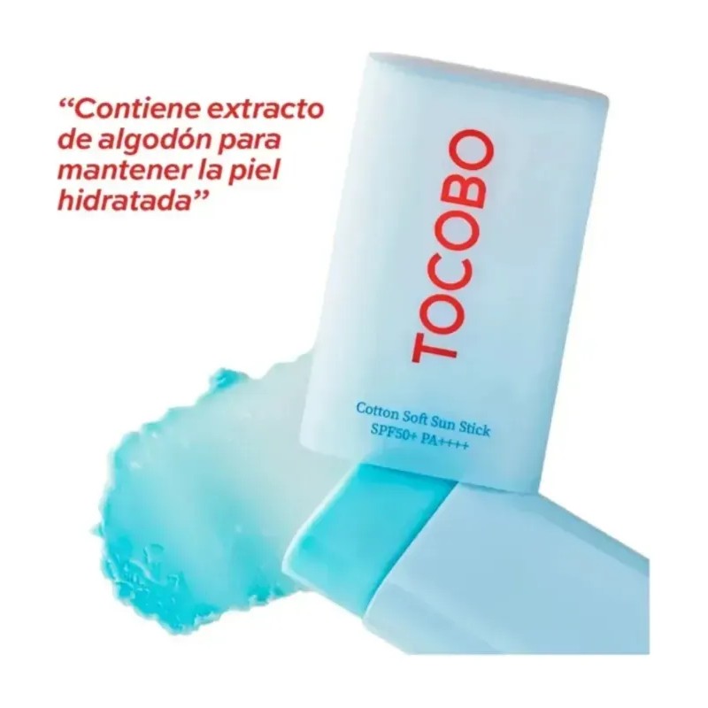 Tocobo Protector Solar En Barra Cotton Sun Stick Spf 50+,2pz