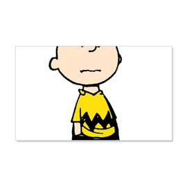 CafePress Charlie Brown 20x12 Wall Decal, Vinyl Wall Peel, Reusable Wall Cling