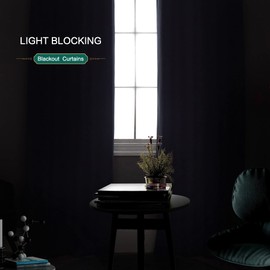 CUCRAF Blackout Curtains for Bedroom,Thermal Insulated Room Darkening Grommet Window Curtains & Drapes for Living Room,Dark Grey, 2 Panels, 52 x 84 Inch