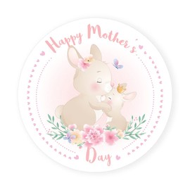 Pack of 20 Mothers Day Stickers 30mm Waterproof Mothers Day Sticker for Boxes, Cards, Presents Packwith® #S7013
