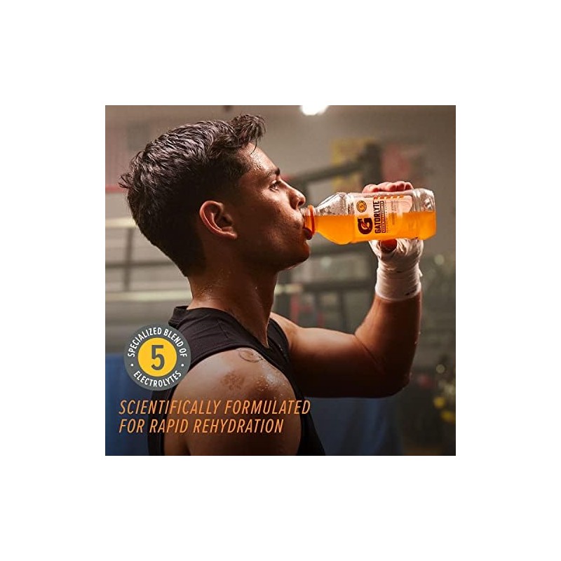 Gatorlyte Rapid Rehydration Electrolyte Beverage, Orange, 20oz Bottles (12 Pack)