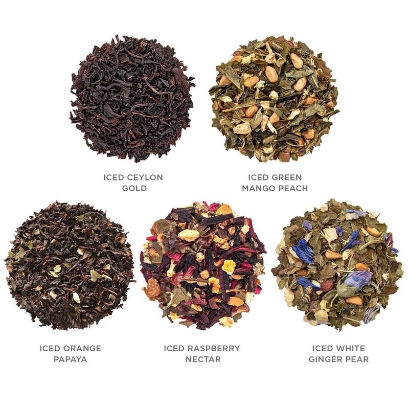 Tea Forte Tea Over Ice Sampler Premium Organic Caffeine-Free and
