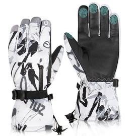 Durio Ski Gloves for Men and Women Waterproof Non-Slip Winter Sports Winter Gloves for Skiing Snowboarding Bicycle Running Climbing Hiking for Parent-Child Outdoor M