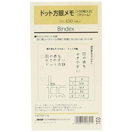 Noritsu Binex Personal Organizer, Refill, Dot Square Notes, 100 Sheets 450