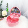 Gokoti Heart Shape Jewelry Boxes Heart-Shaped Jewelry Boxes Plastic Pink