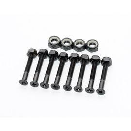 INSTSK8 Axle Nut Set Skateboard Skateboard Plus Screw Set Long Screw Set (1.5"-Black)