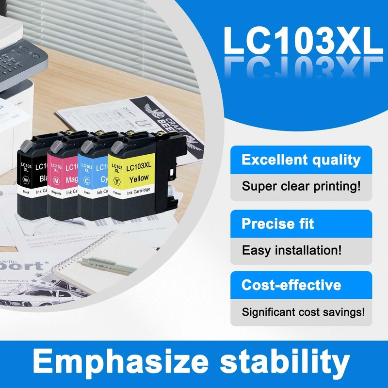 Vowdicua LC103 LC103XL Ink Cartridges Compatible Ink Cartridges Replacement for