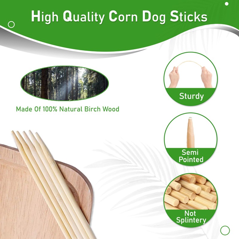 Perfect Stix Corn Dog Sticks. 7.5 inch x 3/16 semi