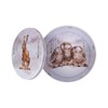 Wrendale Designs Winter Forest Animals Round Christmas Tin
