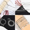 IXNEOP 16 Pcs Gold/Silver Anklet Bracelets for Women Cuban chain