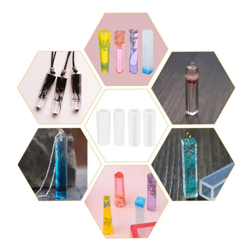 11 Piezas Moldes Resina Silicona Kit Molde Para Fundición Re