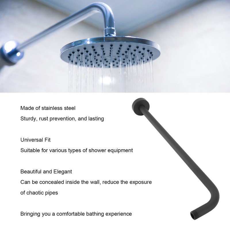 Shower Arm NPT1/2 Stainless Steel Wall Mount Concealed Shower Head